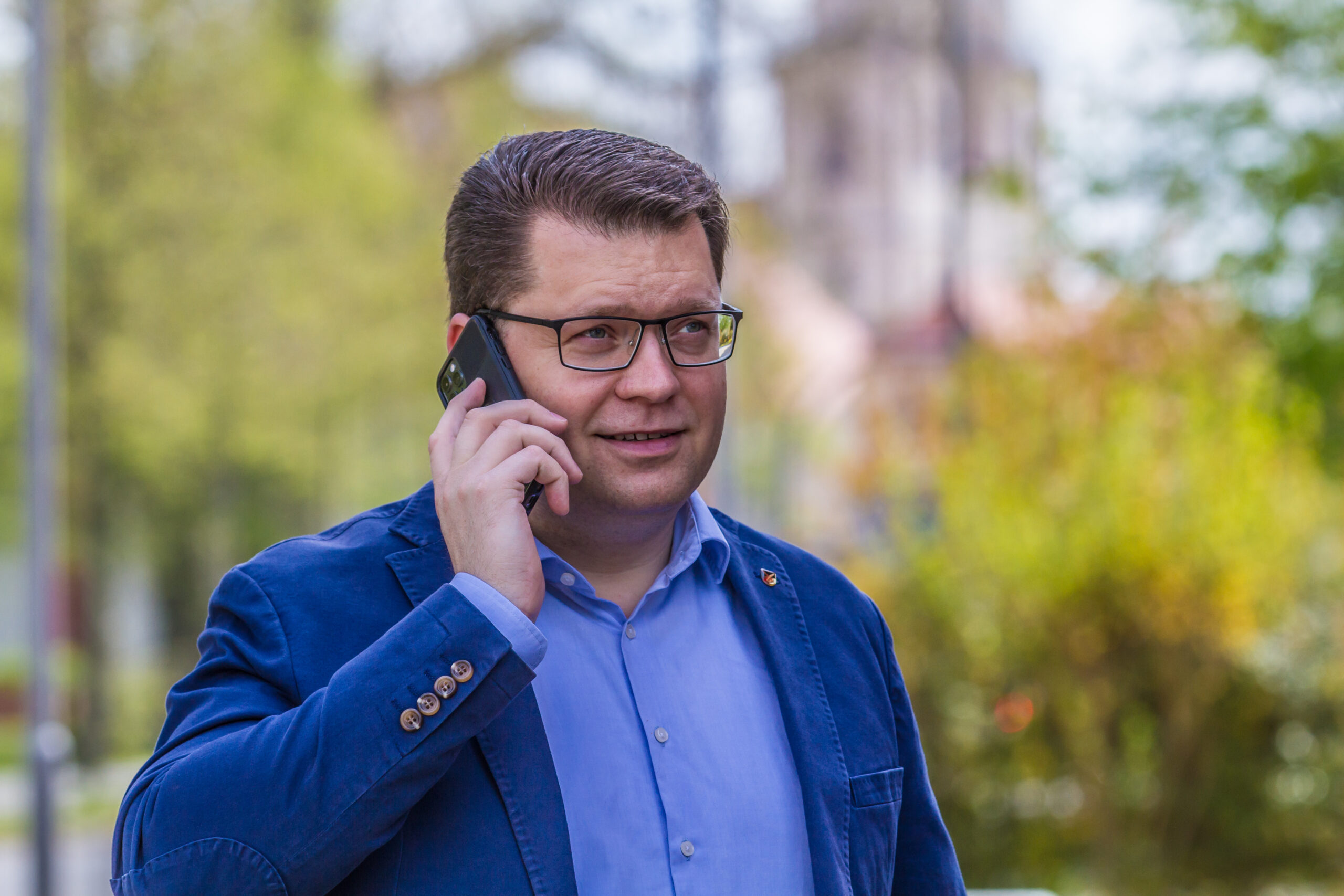 Christian Tylsch am Telefon
