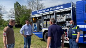 Christian Tylsch besucht das THW in Wittenberg