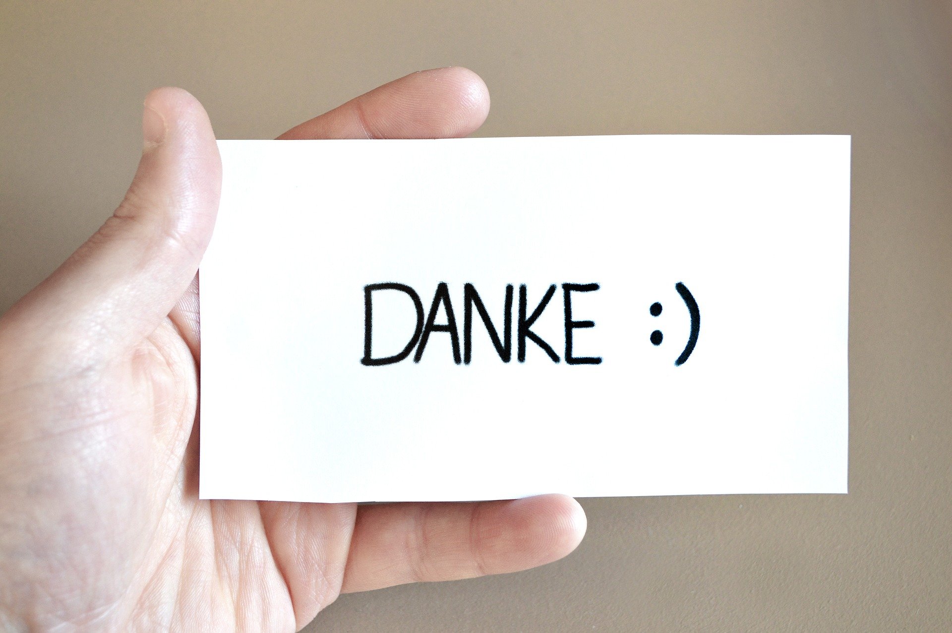 Danke zu sagen ist ganz wichtig!